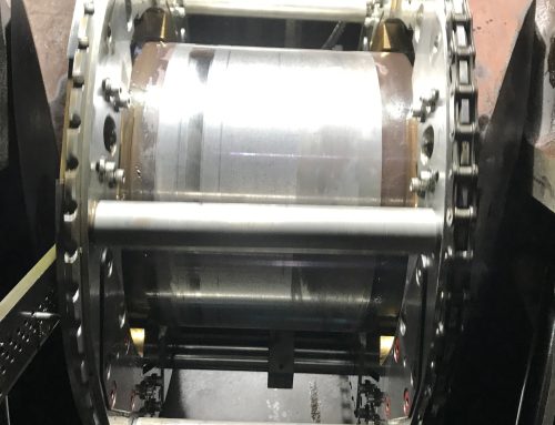 Man Crankpin Failure Being Machined And Polished To The Nearest Undersize Insitu